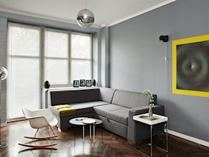 Średni szary salon, styl nowoczesny - zdjęcie od Warsztat Wnętrza