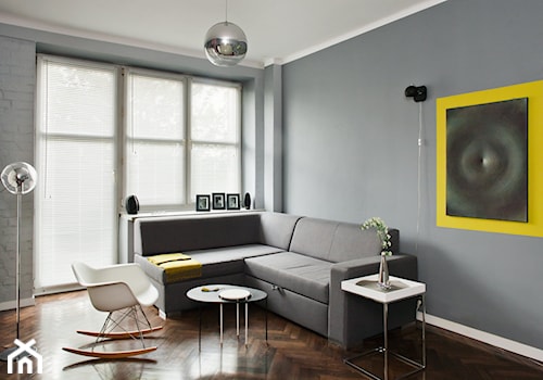 Średni szary salon, styl nowoczesny - zdjęcie od Warsztat Wnętrza
