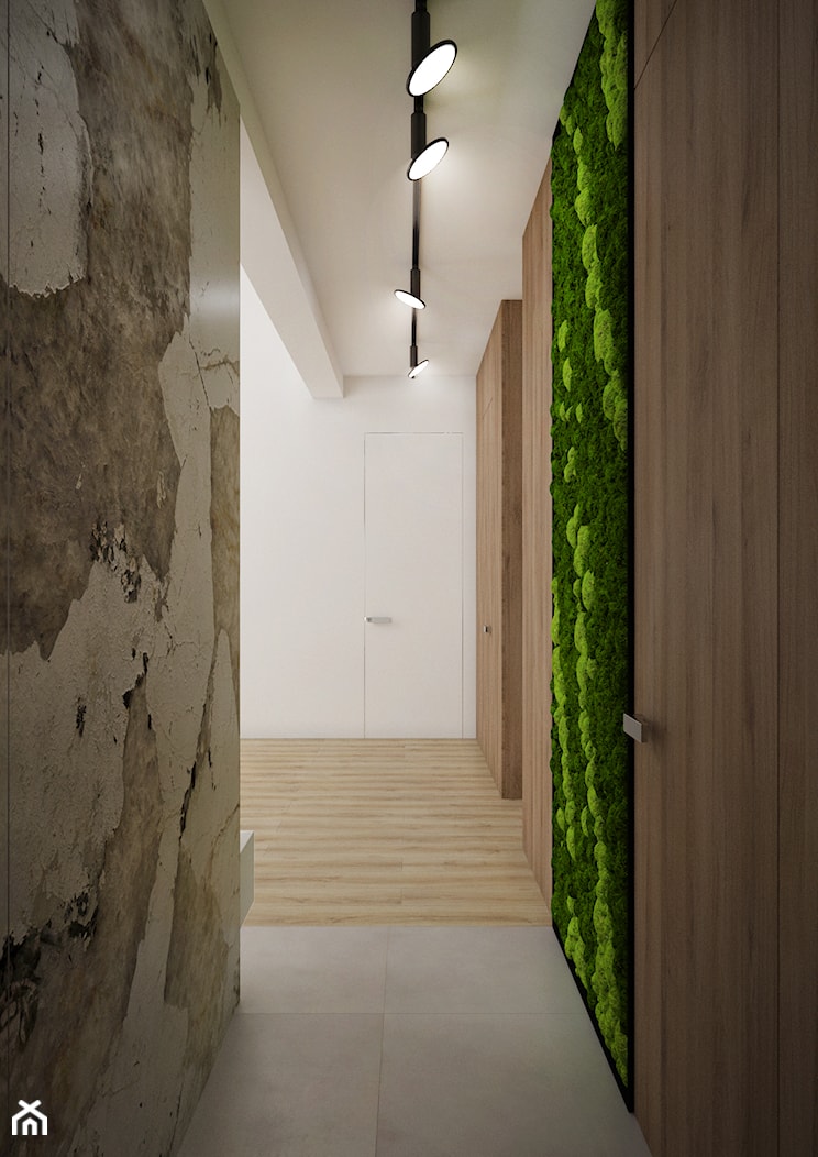 Korytarz z zieloną ścianą - zdjęcie od Nevi Studio - Homebook