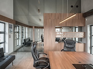 Meble biurowe - Średnie w osobnym pomieszczeniu szare biuro, styl minimalistyczny - zdjęcie od Zirador - Meble tworzone z pasją