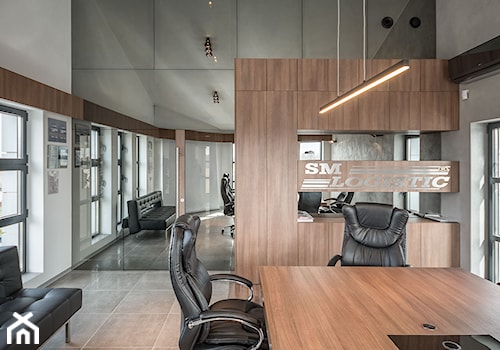 Meble biurowe - Średnie w osobnym pomieszczeniu szare biuro, styl minimalistyczny - zdjęcie od Zirador - Meble tworzone z pasją