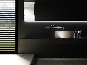 Czarna łazienka - Łazienka, styl minimalistyczny - zdjęcie od Będkowska Studio