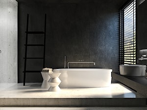 Czarna łazienka - Łazienka, styl nowoczesny - zdjęcie od Będkowska Studio