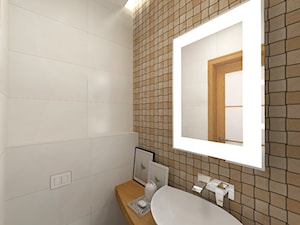 Projekt toalety z mozaiką - wizualizacja - zdjęcie od Tandem Design