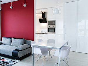 APARTAMENT NA SASKIEJ KĘPIE - Salon, styl minimalistyczny - zdjęcie od YNOX Projektowanie i Aranżacje wnętrz Marlena i Robert Kościółek