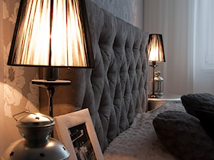 MIESZKANIE W URSUSIE - Średnia szara sypialnia, styl glamour - zdjęcie od YNOX Projektowanie i Aranżacje wnętrz Marlena i Robert Kościółek