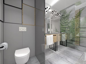 INDUSTRIALNE MIESZKANIE - Duża łazienka z oknem, styl industrialny - zdjęcie od DALMIKO DESIGN Pracownia Projektowa