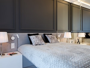 PO DRUGIEJ STRONIE LUSTRA - Mała czarna sypialnia, styl nowoczesny - zdjęcie od DALMIKO DESIGN Pracownia Projektowa