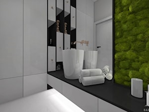 DOM GLOBTROTERÓW - Średnia bez okna z lustrem łazienka, styl nowoczesny - zdjęcie od DALMIKO DESIGN Pracownia Projektowa