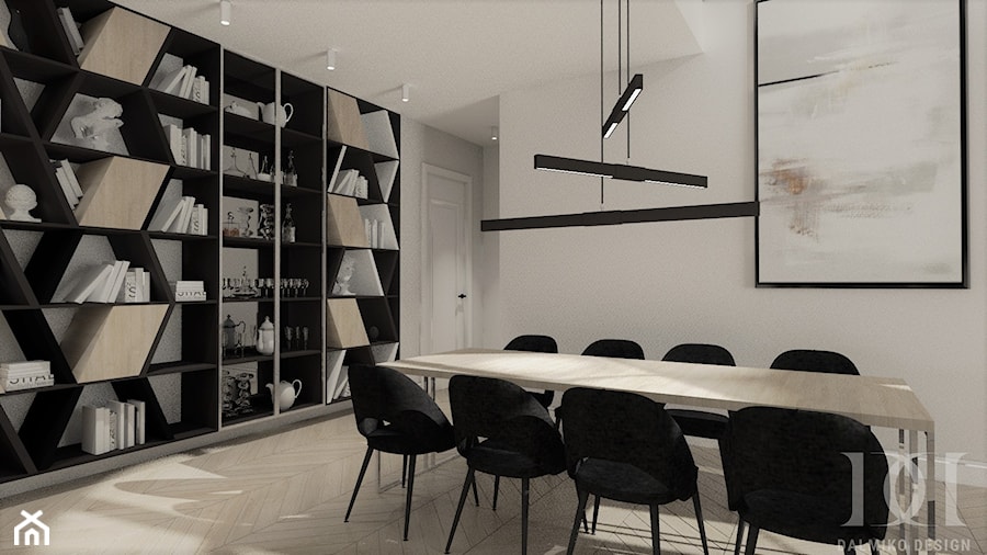 BLACK&WHITE - Jadalnia, styl nowoczesny - zdjęcie od DALMIKO DESIGN Pracownia Projektowa