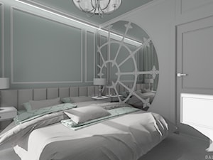 PUDROWA SZKATUŁKA - Średnia biała sypialnia - zdjęcie od DALMIKO DESIGN Pracownia Projektowa
