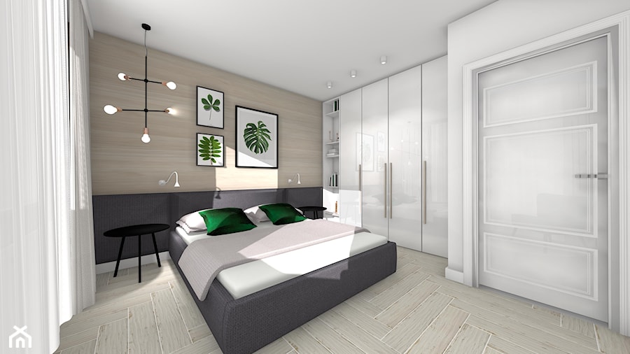 DOM Z KOZĄ - Duża biała sypialnia, styl nowoczesny - zdjęcie od DALMIKO DESIGN Pracownia Projektowa