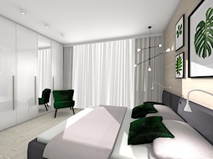 DOM Z KOZĄ - Średnia beżowa biała sypialnia, styl nowoczesny - zdjęcie od DALMIKO DESIGN Pracownia Projektowa