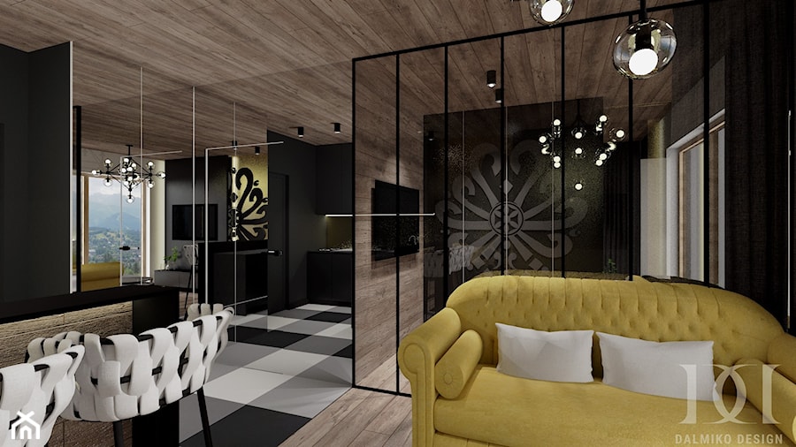 APARTAMENT Z PARZENICĄ ZAKOPANE - Salon, styl nowoczesny - zdjęcie od DALMIKO DESIGN Pracownia Projektowa