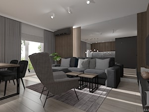 APARTAMENT W MĘSKIM STYLU - Salon, styl nowoczesny - zdjęcie od DALMIKO DESIGN Pracownia Projektowa