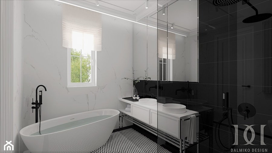 BLACK&WHITE - Łazienka, styl nowoczesny - zdjęcie od DALMIKO DESIGN Pracownia Projektowa
