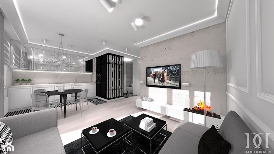 APARTAMENT W LUSTRACH - Salon, styl nowoczesny - zdjęcie od DALMIKO DESIGN Pracownia Projektowa