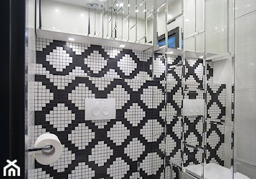 DOM W PRZYTULNYCH SZAROŚCIACH - Mała łazienka, styl nowoczesny - zdjęcie od DALMIKO DESIGN Pracownia Projektowa