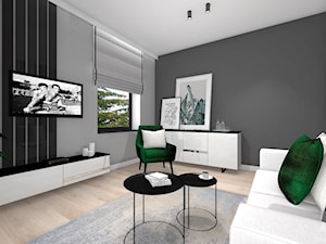 DOM NAD BRZEGIEM JEZIORA - Średnia czarna szara sypialnia, styl nowoczesny - zdjęcie od DALMIKO DESIGN Pracownia Projektowa