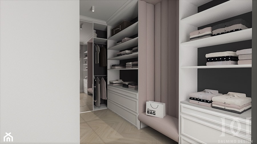 BLACK&WHITE - Garderoba, styl nowoczesny - zdjęcie od DALMIKO DESIGN Pracownia Projektowa