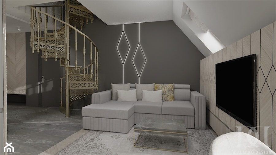 APARTAMENT KRÓLOWA ŚNIEGU ZAKOPANE - Salon, styl nowoczesny - zdjęcie od DALMIKO DESIGN Pracownia Projektowa