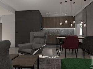 APARTAMENT W MĘSKIM STYLU - Kuchnia, styl nowoczesny - zdjęcie od DALMIKO DESIGN Pracownia Projektowa