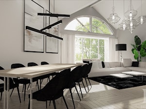 BLACK&WHITE - Jadalnia, styl nowoczesny - zdjęcie od DALMIKO DESIGN Pracownia Projektowa