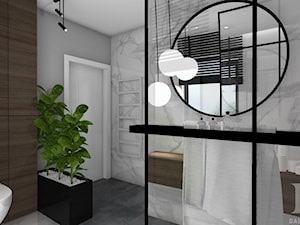 DOM GLOBTROTERÓW - Średnia bez okna z punktowym oświetleniem łazienka, styl nowoczesny - zdjęcie od DALMIKO DESIGN Pracownia Projektowa