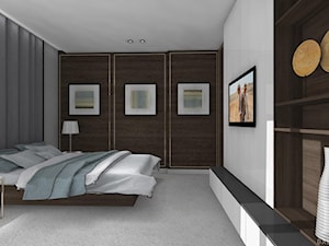 DOM GLOBTROTERÓW - Duża biała sypialnia, styl nowoczesny - zdjęcie od DALMIKO DESIGN Pracownia Projektowa