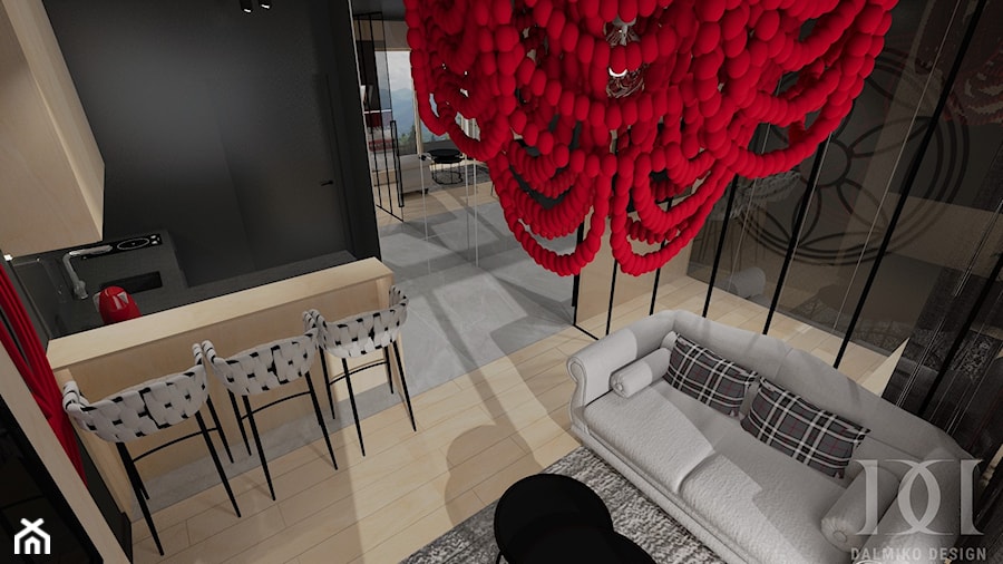 APARTAMENT CZERWONE KORALE ZAKOPANE - Salon, styl nowoczesny - zdjęcie od DALMIKO DESIGN Pracownia Projektowa