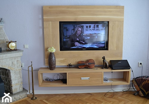 Rama oprawa telewizora dąb 100 % lite drewno dębowe - zdjęcie od Usługi stolarskie tokarstwo Szczygieł