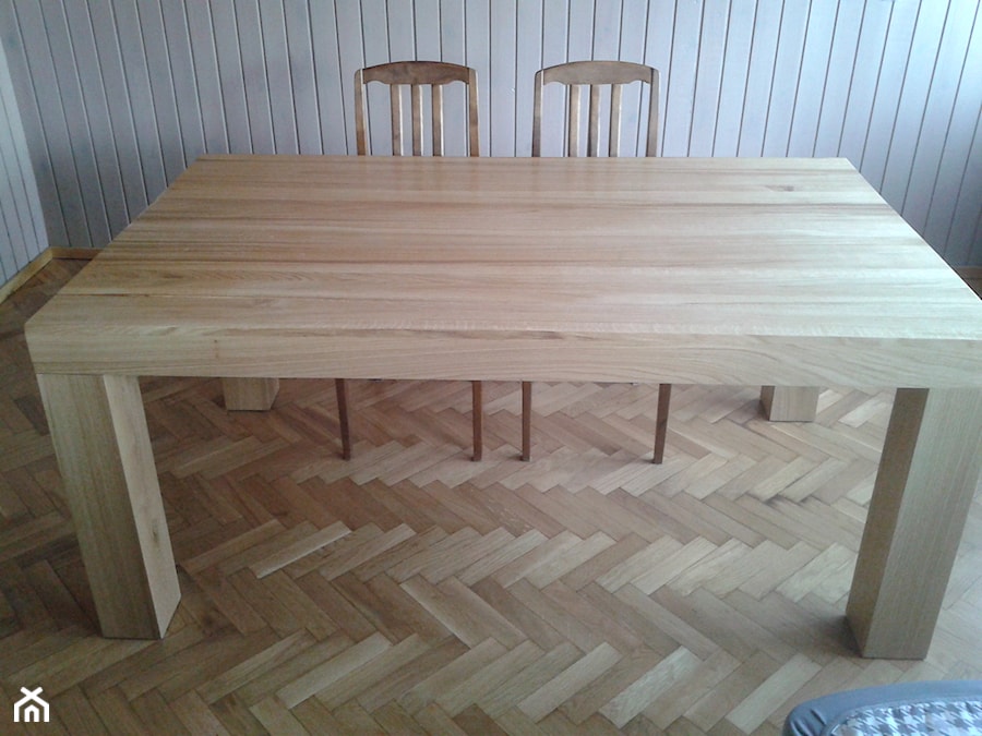 Dębowy stół o wymiarach 180cm x 90 cm - zdjęcie od Usługi stolarskie tokarstwo Szczygieł