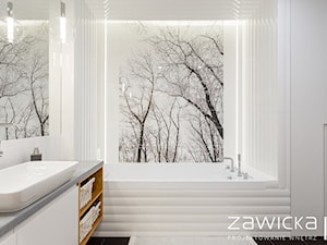 Dom jednorodzinny pod Warszawą - konkurs - Łazienka, styl nowoczesny - zdjęcie od ZAWICKA-ID Projektowanie wnętrz