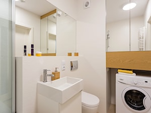 Mieszkanie 45 m2 na Białołęce - Średnia bez okna z pralką / suszarką z punktowym oświetleniem łazienka, styl nowoczesny - zdjęcie od ZAWICKA-ID Projektowanie wnętrz