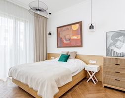 66m2 Królikarnia - Średnia biała sypialnia, styl nowoczesny - zdjęcie od ZAWICKA-ID Projektowanie wnętrz - Homebook