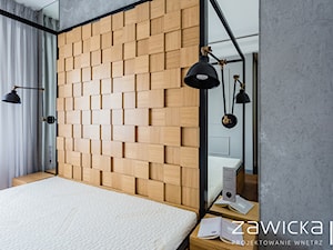 Realizacja projektu soft loft - Sypialnia, styl nowoczesny - zdjęcie od ZAWICKA-ID Projektowanie wnętrz