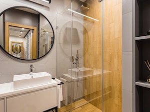 Mieszkanie dla rodziny - Mała bez okna łazienka, styl nowoczesny - zdjęcie od ZAWICKA-ID Projektowanie wnętrz