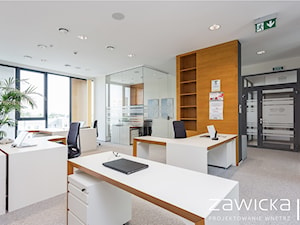open space i wejście do biura - zdjęcie od ZAWICKA-ID Projektowanie wnętrz