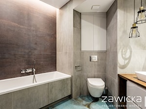 Realizacja projektu soft loft - Średnia bez okna łazienka, styl industrialny - zdjęcie od ZAWICKA-ID Projektowanie wnętrz