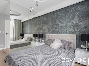 Dom jednorodzinny pod Warszawą - konkurs - Średnia szara sypialnia, styl nowoczesny - zdjęcie od ZAWICKA-ID Projektowanie wnętrz