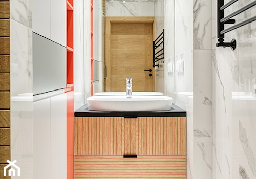 66m2 Królikarnia - Mała bez okna łazienka, styl nowoczesny - zdjęcie od ZAWICKA-ID Projektowanie wnętrz