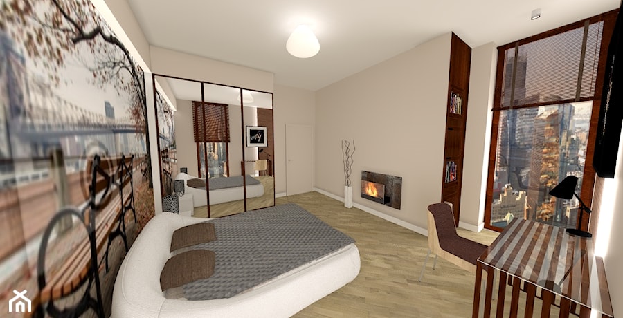 Mieszkanie na Powiślu - Sypialnia, styl nowoczesny - zdjęcie od ZAWICKA-ID Projektowanie wnętrz