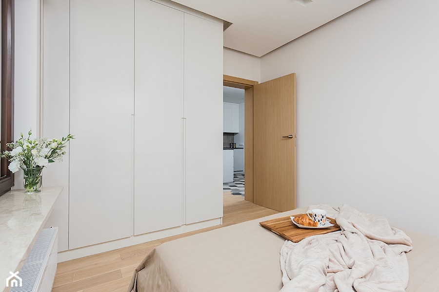 Mieszkanie 43m2 na wynajem - Sypialnia, styl nowoczesny - zdjęcie od ZAWICKA-ID Projektowanie wnętrz