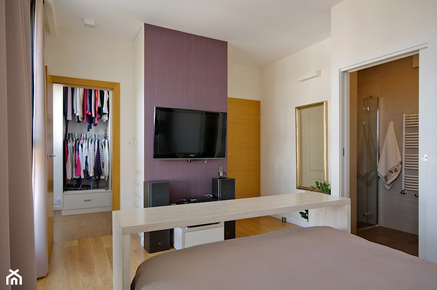 Apartament dla 4-osobowej rodziny - Sypialnia, styl nowoczesny - zdjęcie od ZAWICKA-ID Projektowanie wnętrz