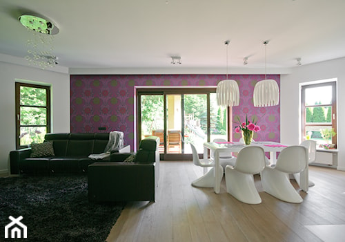Dom w Białołęce - Salon, styl nowoczesny - zdjęcie od ZAWICKA-ID Projektowanie wnętrz