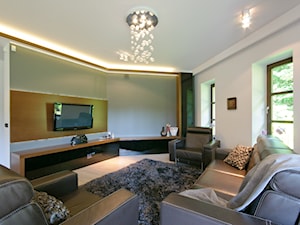 Dom w Białołęce - Salon, styl nowoczesny - zdjęcie od ZAWICKA-ID Projektowanie wnętrz