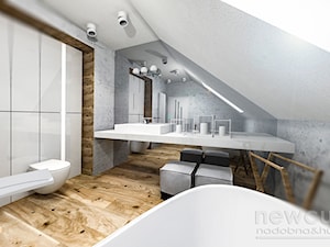 dom pod Wrocławiem - Łazienka, styl minimalistyczny - zdjęcie od Projektowanie i aranżacja wnętrz mieszkalnych i komercyjnych