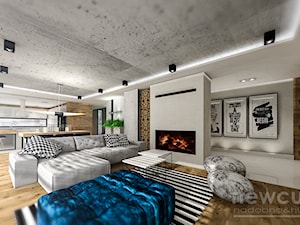 dom Lubin - Salon, styl nowoczesny - zdjęcie od Projektowanie i aranżacja wnętrz mieszkalnych i komercyjnych