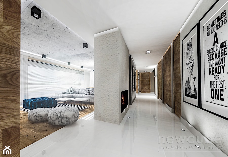 dom Lubin - Hol / przedpokój, styl nowoczesny - zdjęcie od Projektowanie i aranżacja wnętrz mieszkalnych i komercyjnych