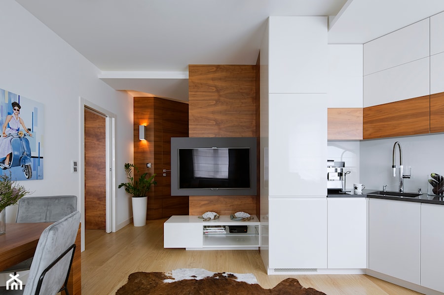 Mieszkanie 60m2 - Salon, styl nowoczesny - zdjęcie od PELIKAM